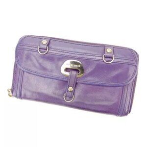 Chloe Wallet Purse Long Wallet Purple Woman Authentic Used
